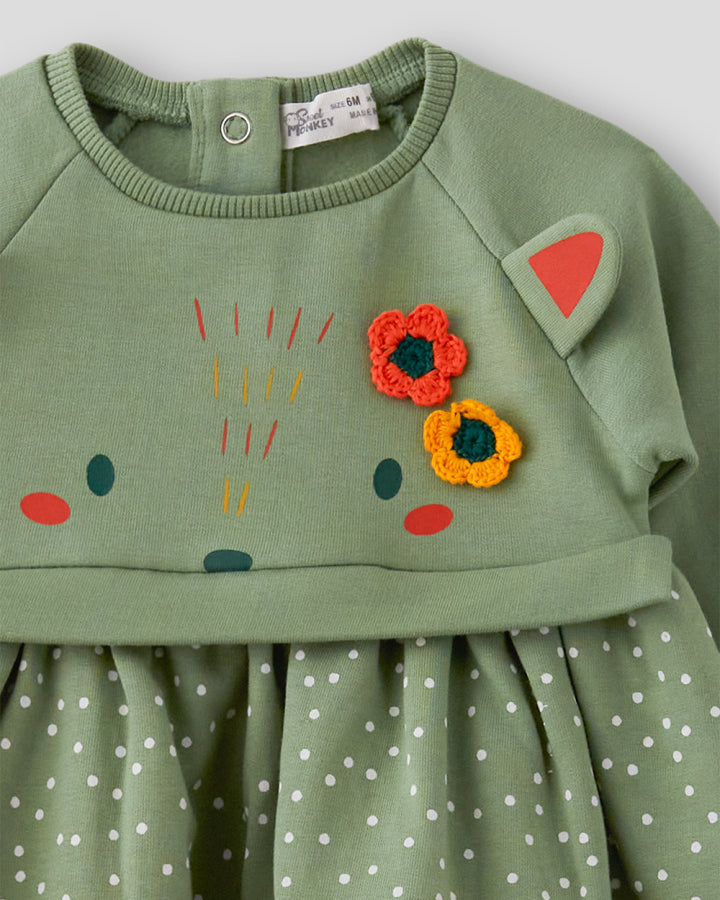 Vestido Autumn Bloom Verde - Street Monkey