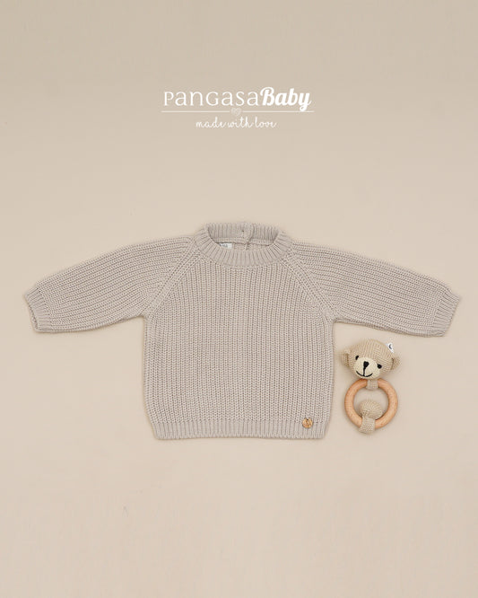 Jersey Bebé Perlado Camel - Pangasa Baby