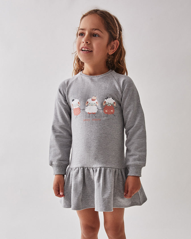 Vestido Ovejitas Gris - Street Monkey