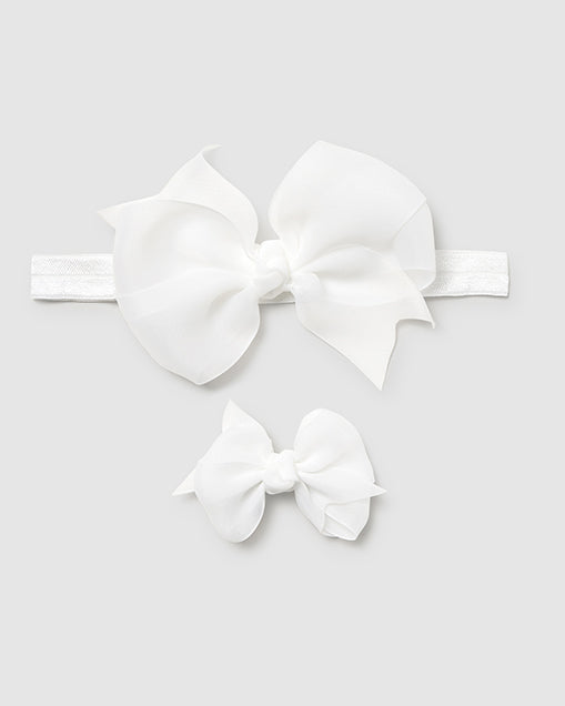 Set Diadema y Pinza Blanco - Mayoral