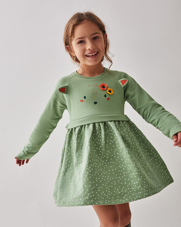 Vestido Autumn Bloom Verde - Street Monkey