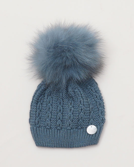 Gorro Ochos Pelo Azul Petróleo - Pangasa Baby