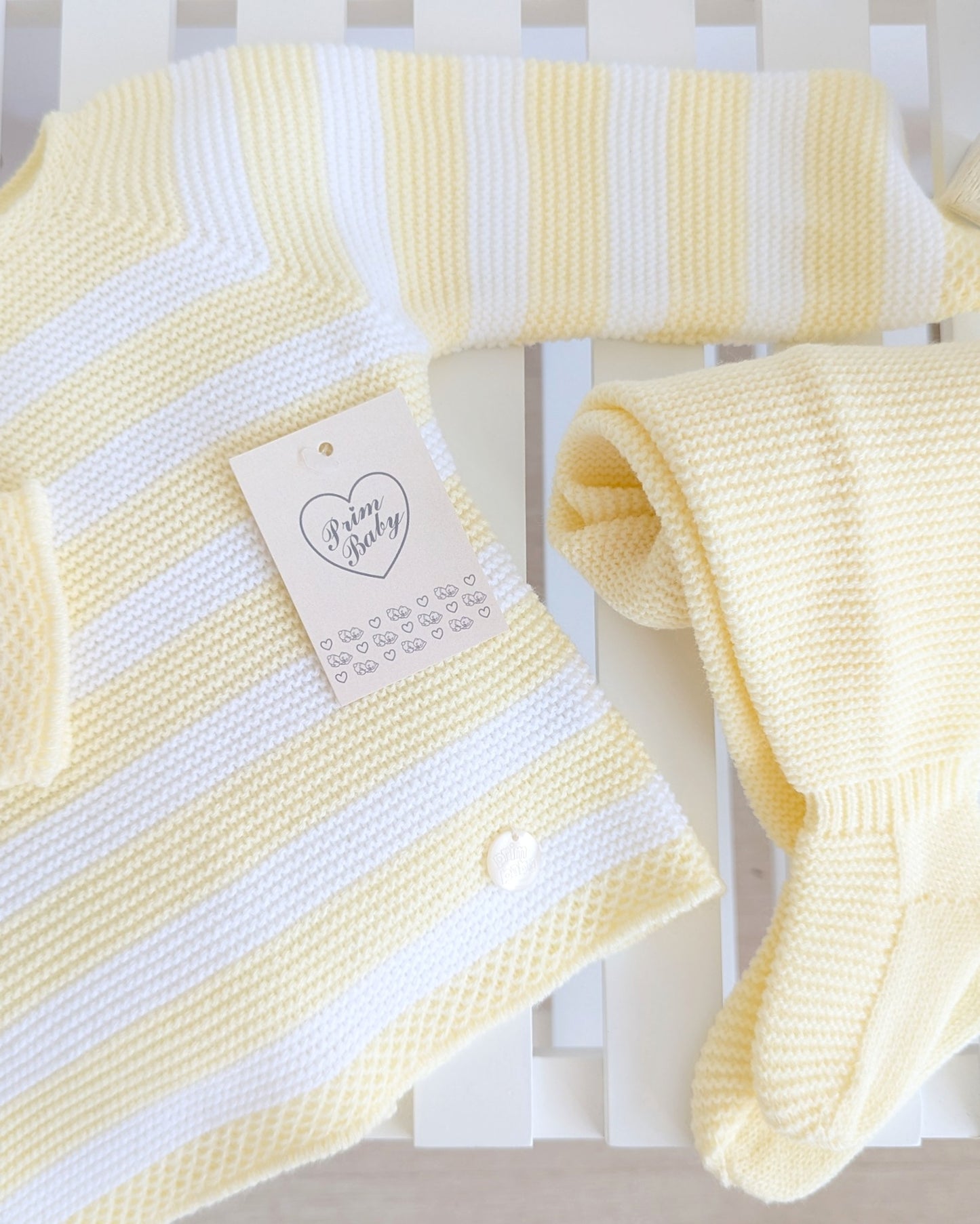 Conjunto Polaina Rayas Amarillo - Primbaby