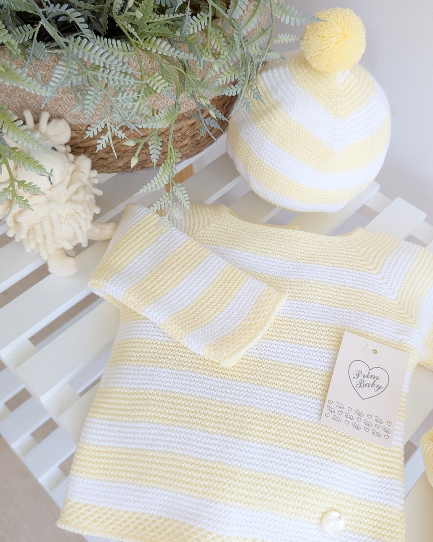 Conjunto Polaina Rayas Amarillo - Primbaby