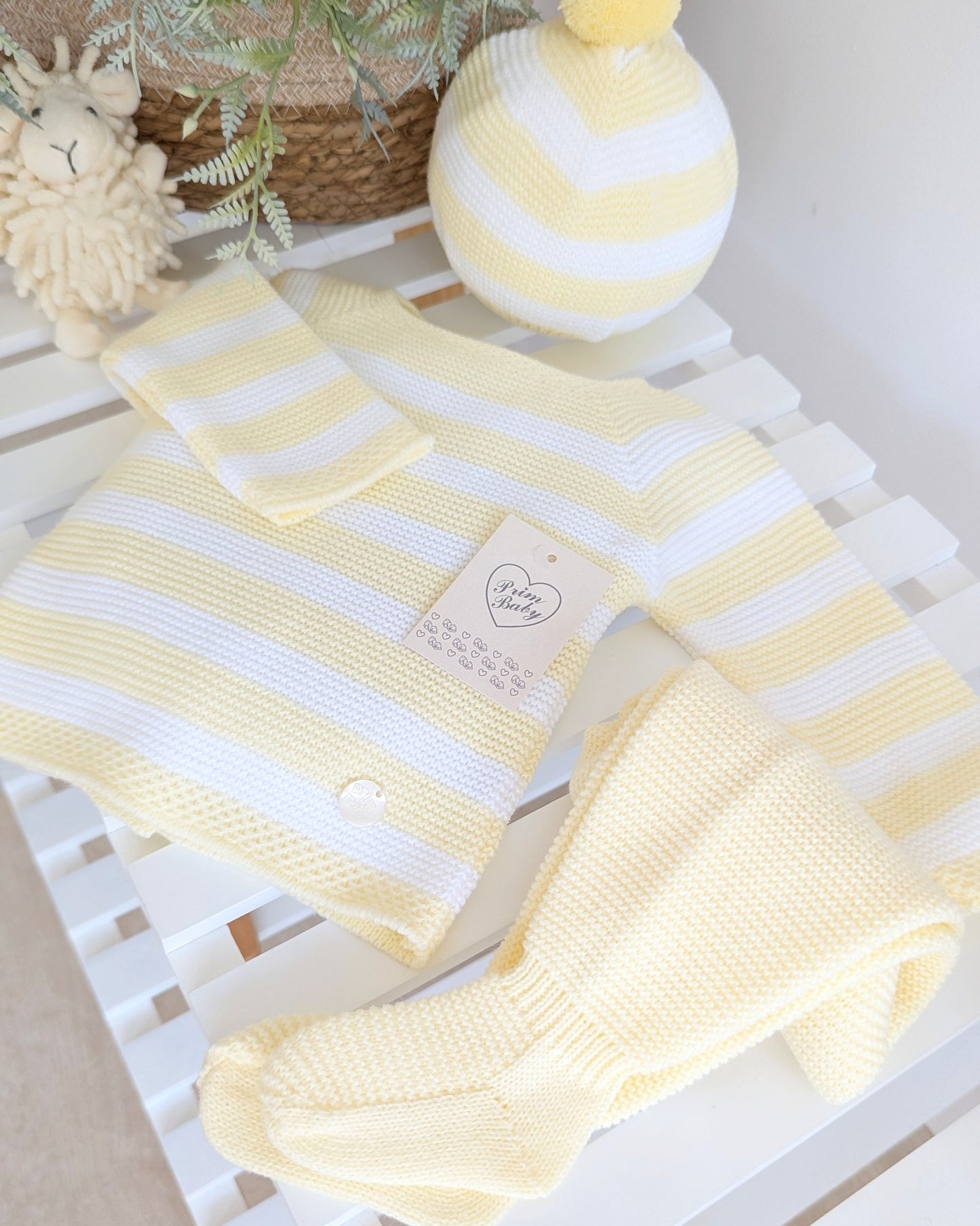 Conjunto Polaina Rayas Amarillo - Primbaby