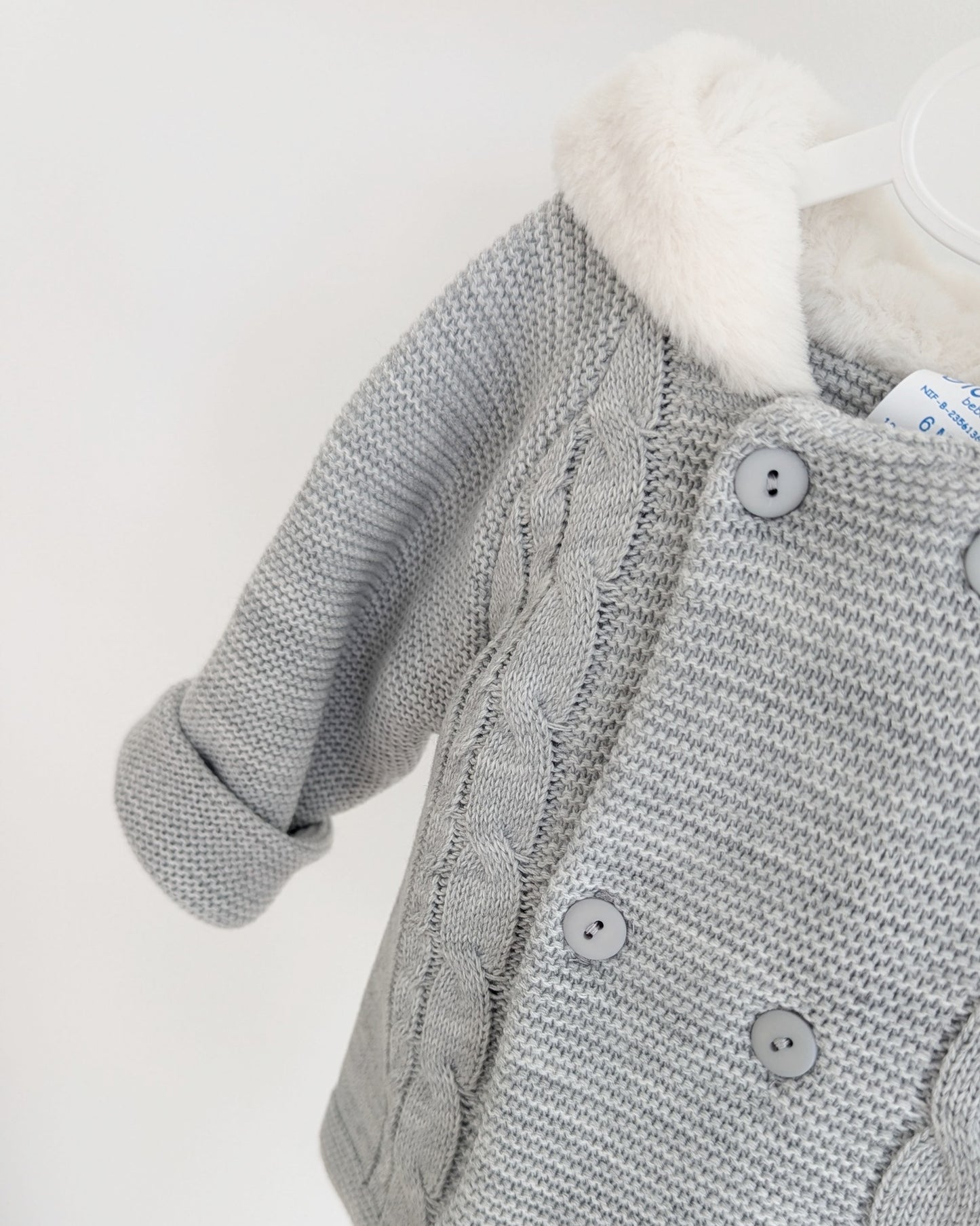 Chaqueta punto pelito Gris