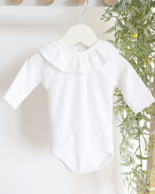 Babidu - Body cuello volante Blanco