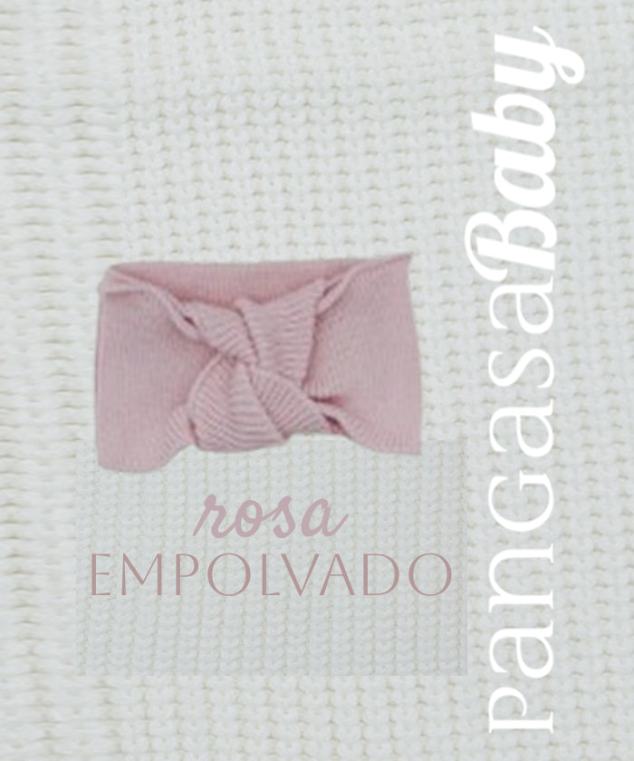 Diadema Lana Rosa Empolvado - Pangasa Baby