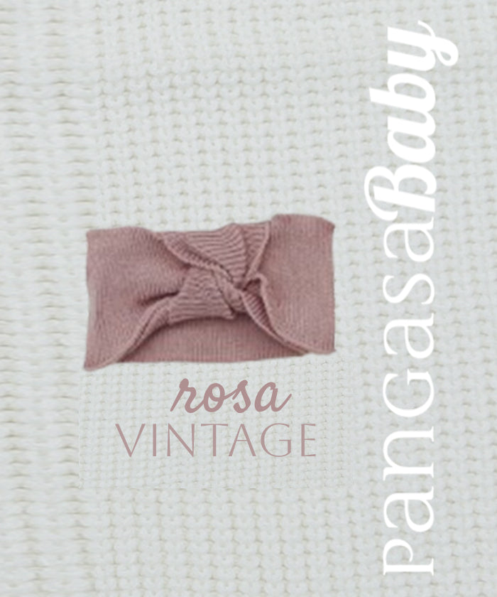 Diadema Lana Rosa Vintage - Pangasa Baby