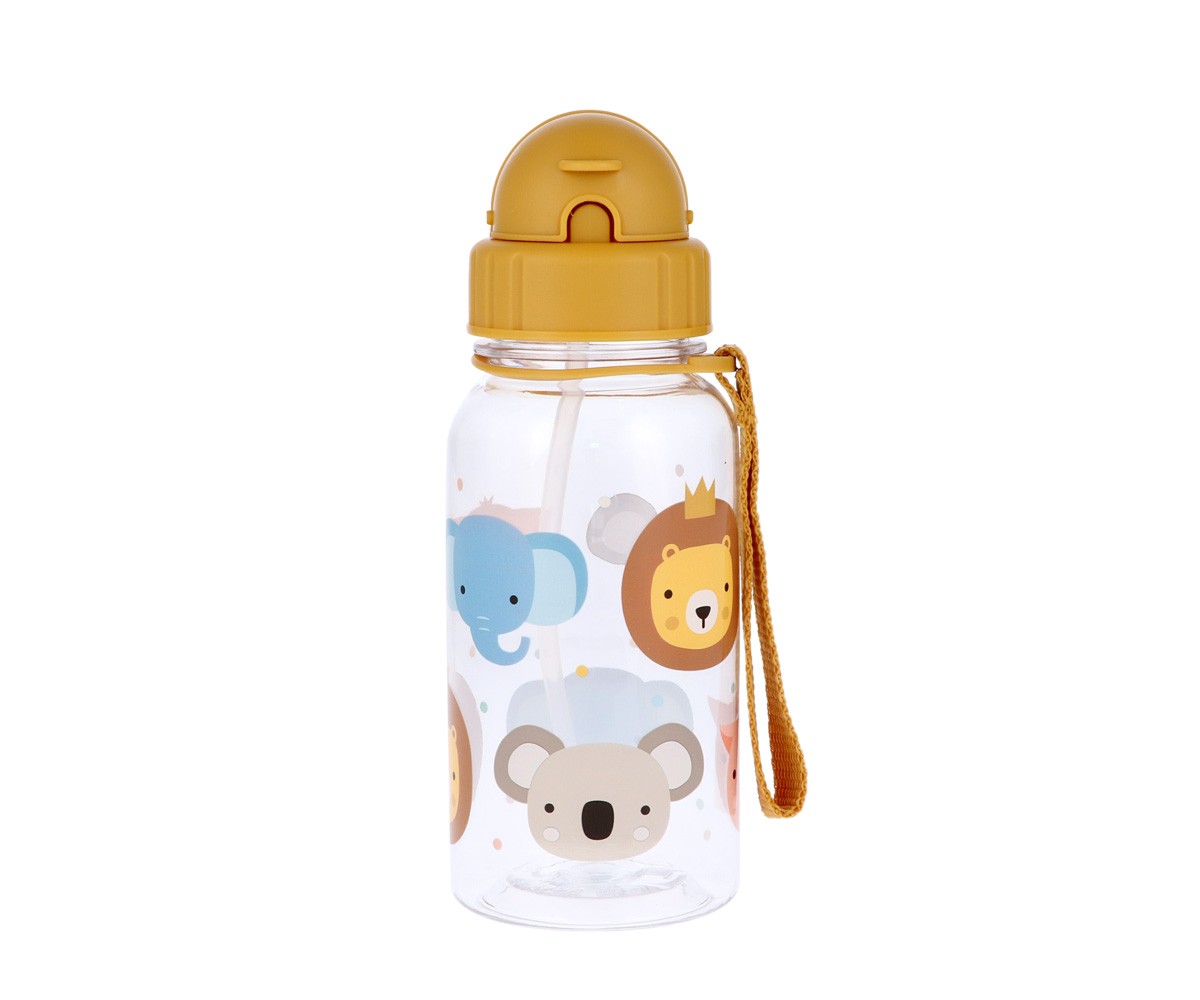 Botella reutilizable con pajita Animal Friends 500 ml