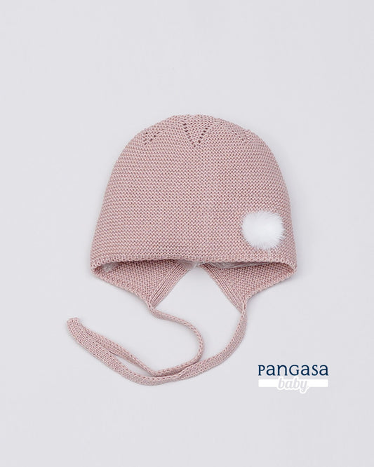 Capota Estrella Pompon Rosa Vintage - PangasaBaby