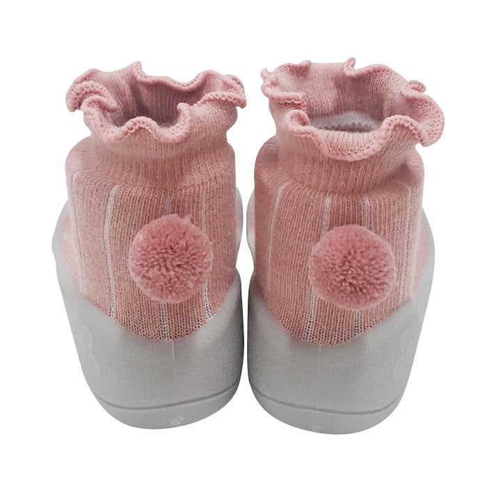 Attipas - Zapato aprendizaje bebé Pom Pom Rosa – Tienda Grumetes